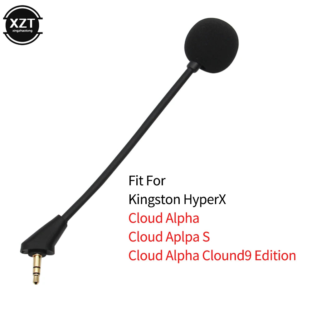 Replacement Game Mic 3.5mm Microphone for Kingston HyperX Cloud 2 II X Core Pro Silver Cloudx Gaming Headsets Headphones