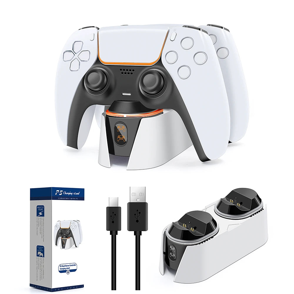 Charger for Sony PlayStation5 Wireless Controller Type-C USB Dual Fast Charging Cradle Dock Station for PS5 Joystick Gamepads