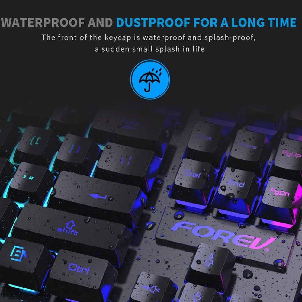 Wired Gaming Keyboard Mechanical Keyboard Floating Button Design 104 Keys Backlit RGB Keyboard for Windows Laptops Computer
