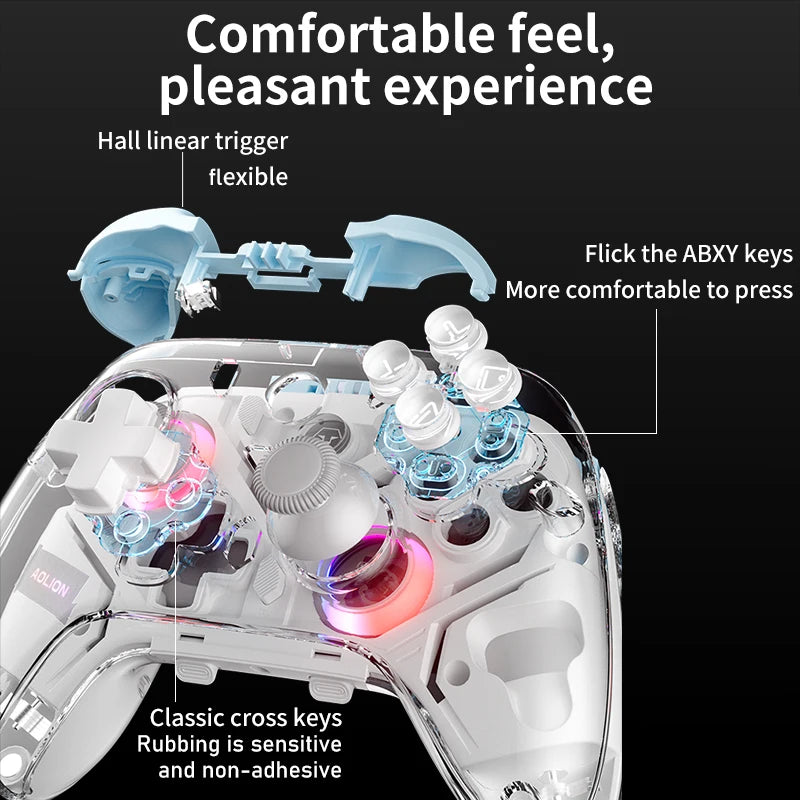 Aolion K10 For Switch 2 Gaming Controller With Charging Dock RGB Wireless Gamepad Hall Joystick Trigger For NS Switch/PC/Phone