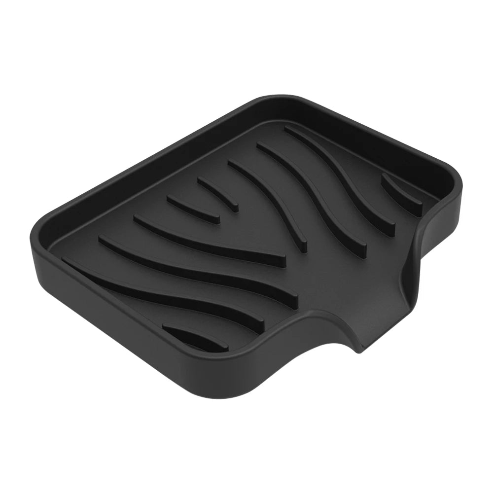 Sink Silicone Tray With drain Soap Sponge Storage Holder Countertop Sink Scrubber Brush Soap Storage Rack Kitchen Organizer Tool