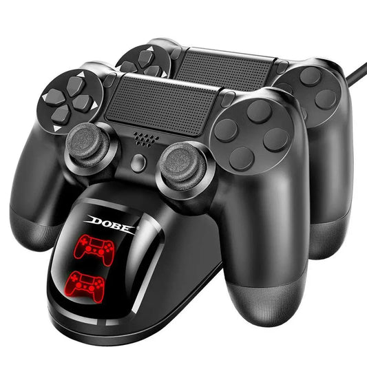 Dual USB Handle Fast Charging Dock Station Stand Charger for PS4/PS4 Slim/PS4 Pro Game Controller Joypad Joystick