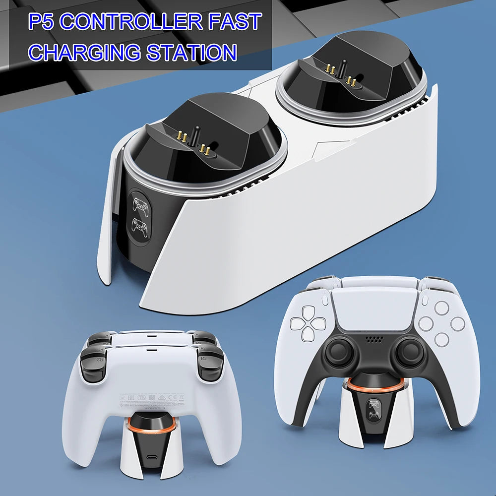 Charger for Sony PlayStation5 Wireless Controller Type-C USB Dual Fast Charging Cradle Dock Station for PS5 Joystick Gamepads