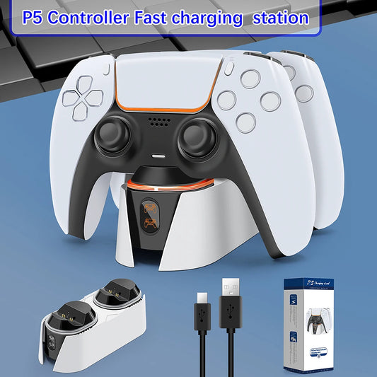 Charger for Sony PlayStation5 Wireless Controller Type-C USB Dual Fast Charging Cradle Dock Station for PS5 Joystick Gamepads
