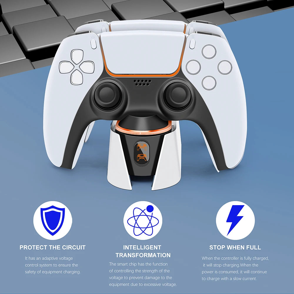 Charger for Sony PlayStation5 Wireless Controller Type-C USB Dual Fast Charging Cradle Dock Station for PS5 Joystick Gamepads