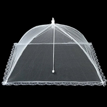 Foldable Food Mesh Cover Folding Food Cover Tent Dome Net Umbrella Picnic Kitchen Mesh Anti Fly Mosquito Umbrella Kitchen Gadget