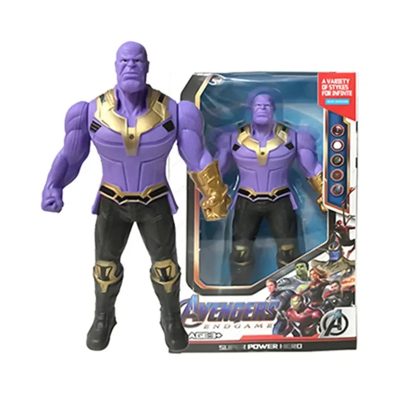 2024 Marvel Spiderman Hulk Ironman Anime Action Figure Toy Christmas Gift Pvc Movable Joints Luminous Doll Collection Model Toy