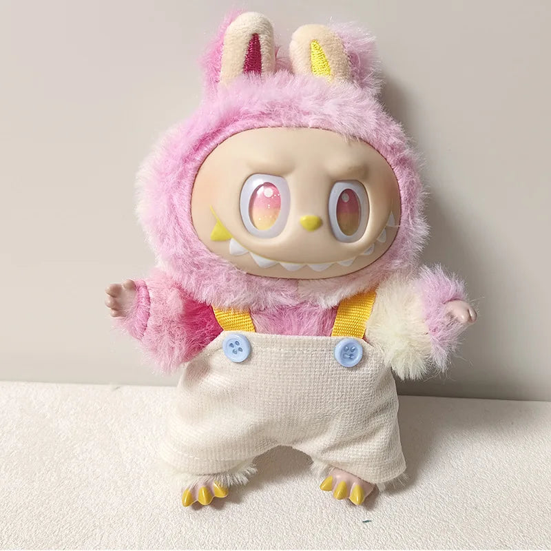17cm Labubu V3 V2 V1 Trendy Clothes Outfit Accessories Idol Doll Clothing for Kid Gift Labubu Ropa