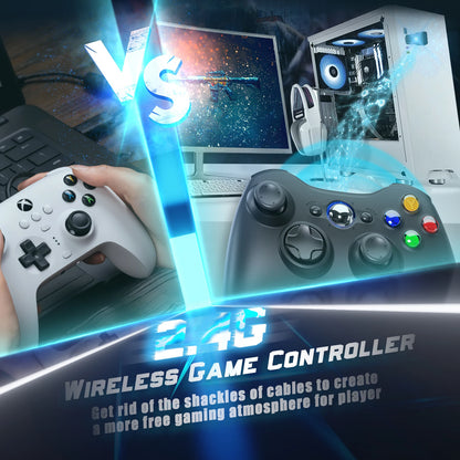 2.4G Wireless Gamepad Gaming Controller For Xbox 360/ 360 Slim/PC Video Game Consoles 3D Rocker Joystick Game Handle accessories