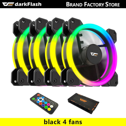 Darkflash DR11 Rgb Fan Ventoinha PC Controladora 120mm Computer Case Fan Kit 6pin Water Cooler CPU Cooling Fans Argb Ventilador