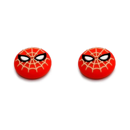 2pcs/set Marvel Games Console Thumb Grip Cap Cover Kawaii Spiderman Playstation PS5 PS4 Xbox Series Joystick Protective Cap