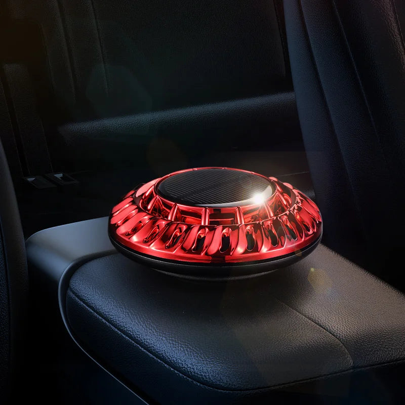 Solar Auto Rotating Spaceship Car Aromatherapy Perfume Air Freshening Essential Oil Car Diffuser Air Cleaner Perfume