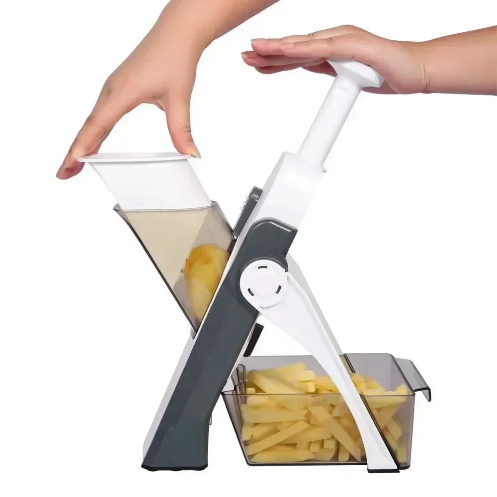 Adjustable Slicer, Vegetable Dicing, Stainless Steel Blade Kitchen Gadget, Manual Operation