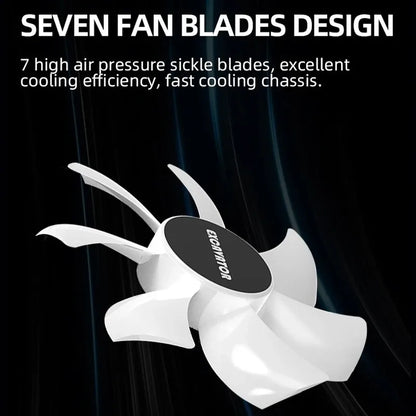 COOLCIRC P1 CPU Case Fan 120x120x25mm 12V Silent PC Cooler RGB Fans For Computer Case Air Cooling