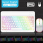 Mini Backlit RGB 10inch Bluetooth Keyboard 2.4G Wireless Mouse Rechargeable For Tablet Cell Phone Windows Android iPad Keyboard