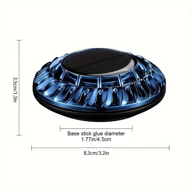 Solar Auto Rotating Spaceship Car Aromatherapy Perfume Air Freshening Essential Oil Car Diffuser Air Cleaner Perfume