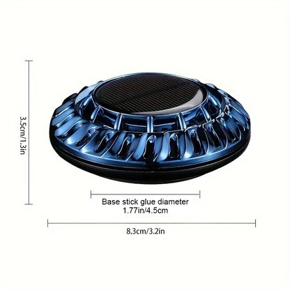 Solar Auto Rotating Spaceship Car Aromatherapy Perfume Air Freshening Essential Oil Car Diffuser Air Cleaner Perfume