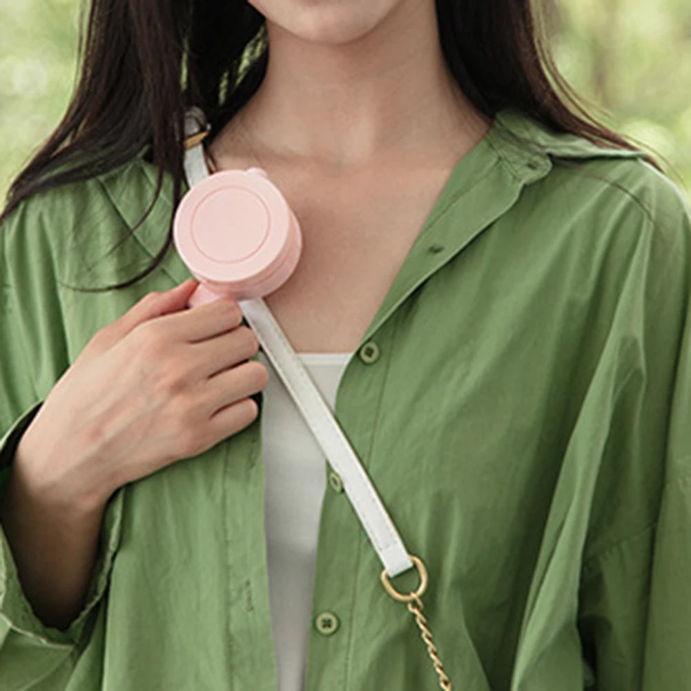 Mini Clip Fan Hanging Waist Neck Fan Girl Electric Air Cooling Fan 900mah USB Leafless Fan 3 Speeds Portable Cooler Air