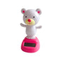 Car Interior Solar Dancing Toy Cute Swinging Animals Dashboard Ornament Auto Home Decoration Solar Powered for Baby Child Gifts