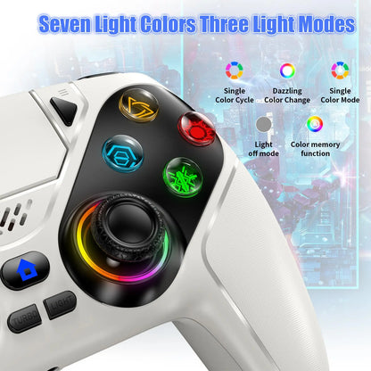 Gamepad for PS5/PC Gaming Controllers Handle Hall Effect Triggers RGB Turbo Vibration Touch Programmable Buttons Game Controller