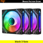 aigo Air12s PC Case Fan 12cm 4Pin 5V 3Pin ARGB Cyclic Mirror Light Effect PWM CPU 120mm Cooling Fan infinite space ventilador