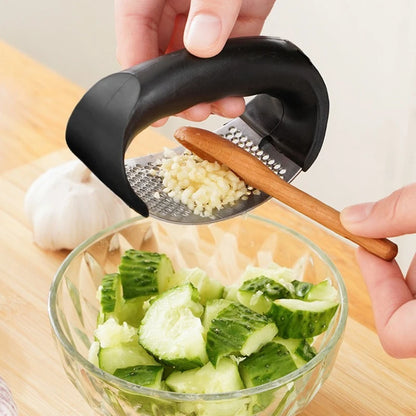 1/2pcs Stainless Steel Garlic Press Crusher Manual Garlic Chopper Garlic Chopping Tools Fruits Vegetables Home Kitchen Gadget