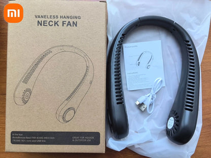 Xiaomi New USB Bladeless Wrap-around Vents Rechargeable Neck Fan 360 Degree Neck Fan Portable Cooling Fan