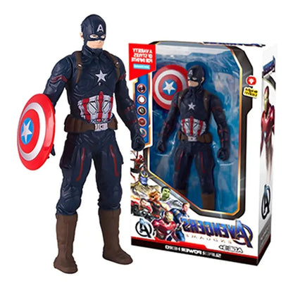 2024 Marvel Spiderman Hulk Ironman Anime Action Figure Toy Christmas Gift Pvc Movable Joints Luminous Doll Collection Model Toy