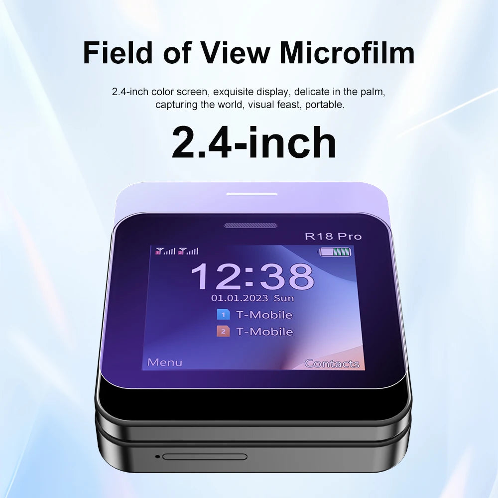 2024 NEW SERVO R18Pro Rotating Screen Mini Mobile Phone Flashlight Magic Voice 2.4" Button Slider Cell Phones Dual SIM Standby