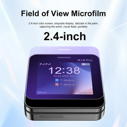 2024 NEW SERVO R18Pro Rotating Screen Mini Mobile Phone Flashlight Magic Voice 2.4" Button Slider Cell Phones Dual SIM Standby