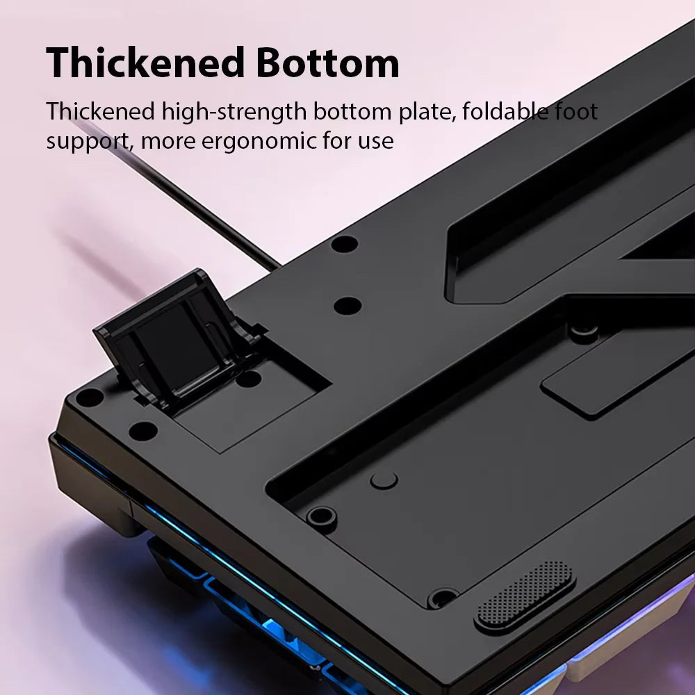 USB RGB Gaming Keyboard 104Keys Wired Keyboard Standard Keyboard Floating Button Backlight Keyboard for PC Computer Laptop