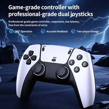 RS5 TV Game Console Dual Stick Wireless Controller Game 20000+64GB Double Joystick 4K Retro Suitable for PC, Android, TV USB