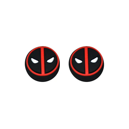 1pair Disney SpiderMan Deadpool Thumb Grip Cap Cover Playstation PS5 PS4 Xbox Series Cartoon Gameing Controller Accessories Gift