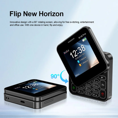 2024 NEW SERVO R18Pro Rotating Screen Mini Mobile Phone Flashlight Magic Voice 2.4" Button Slider Cell Phones Dual SIM Standby
