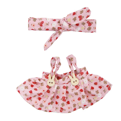 Plush Vinyl Face Labubu Doll Clothes Skirts Plush Bag Charm Little Clothes Hairband Girl Juguates&Doll Accessories Fashion Toys