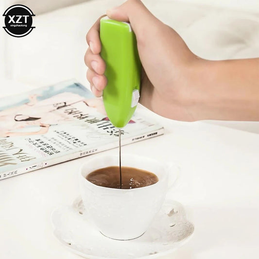 1pc Egg Beater Electric Handheld Rotary Egg Whisk Coffee Frothing Wand Milk Cappuccino Frother Mixer Portable Kitchen Tools