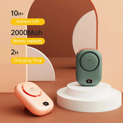 New Mini Portable Fan Portable Rechargeable Bladeless Turbo Ultea Quiet Student Hand Held Fan Outdoor Spotes Travel