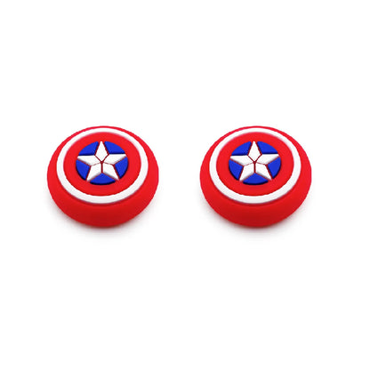 2pcs/set Marvel Games Console Thumb Grip Cap Cover Kawaii Spiderman Playstation PS5 PS4 Xbox Series Joystick Protective Cap