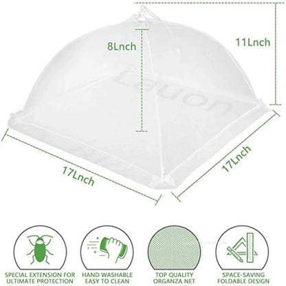 Foldable Food Mesh Cover Folding Food Cover Tent Dome Net Umbrella Picnic Kitchen Mesh Anti Fly Mosquito Umbrella Kitchen Gadget