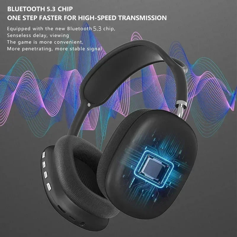 P9 Headset Wireless Bluetooth 5.3 Outdoor Headphone Mic Noise Cancelling Hifi Stereo Sound Earphone For Sports Gaming Headphones