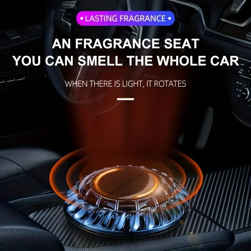 Solar Auto Rotating Spaceship Car Aromatherapy Perfume Air Freshening Essential Oil Car Diffuser Air Cleaner Perfume