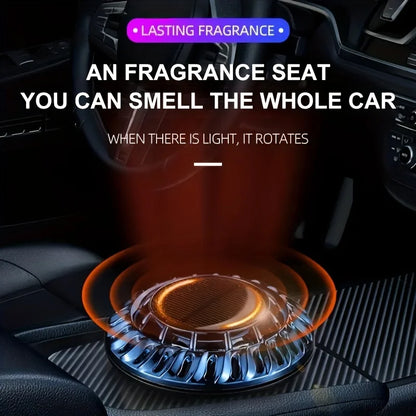 Solar Auto Rotating Spaceship Car Aromatherapy Perfume Air Freshening Essential Oil Car Diffuser Air Cleaner Perfume