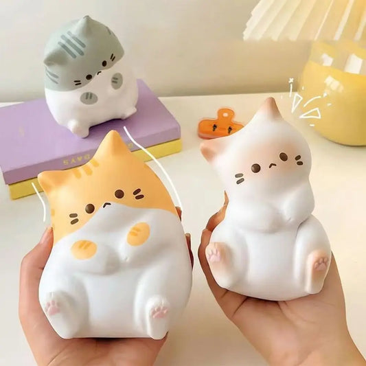 Fashion Cartoon Cat Squeeze Toys Plushie Stress Release Decompression Doll Slow Rebound Cute Release Anxiety Toy