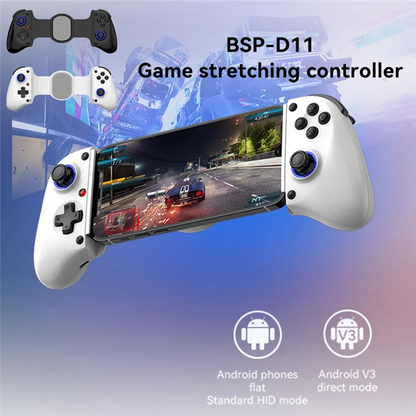 X12A-D11 Telescopic Game Controller RGB Phone Gamepad With Turbo/6-Axis Gyro/Vibration For Android IOS PS3 PS4 Switch