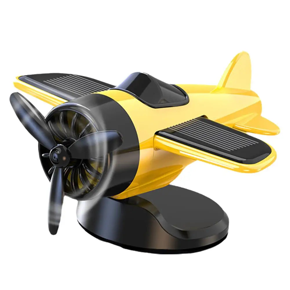 Car Air Freshener Creative Solar Powered Rotating Airplane Ornament Flavoring Fragrance Decoration Car Interior Accessories