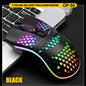 Wired Cable Gaming 7 breathing LED Back Light Optical Mouse USB Computer Hollowed out Mice Laptop Desktop 4D PC home use Office
