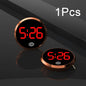 LED Car Clock Luminous Automobiles Internal Stick-On Mini Digital Clocks Auto Ornament Car Accessories