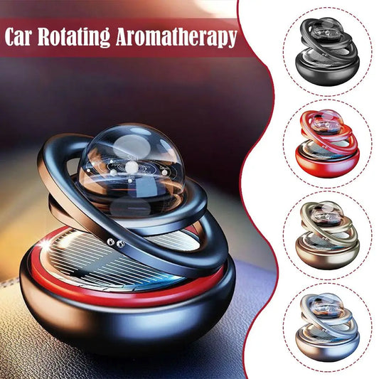 Solar Power Car Perfume Car Air Freshener Solar Ornaments Rotating Aromatherapy Perfume Ornaments Creative Car Diffuser