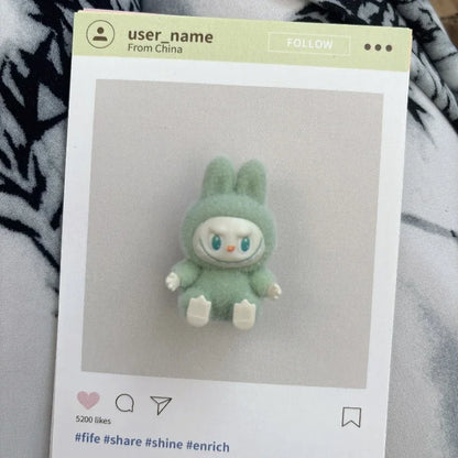 Mini flocking rag cloth doll accessories accessories sitting posture glue-enameled baby doll macaron color blind box pendant