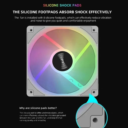 COOLCIRC P1 CPU Case Fan 120x120x25mm 12V Silent PC Cooler RGB Fans For Computer Case Air Cooling